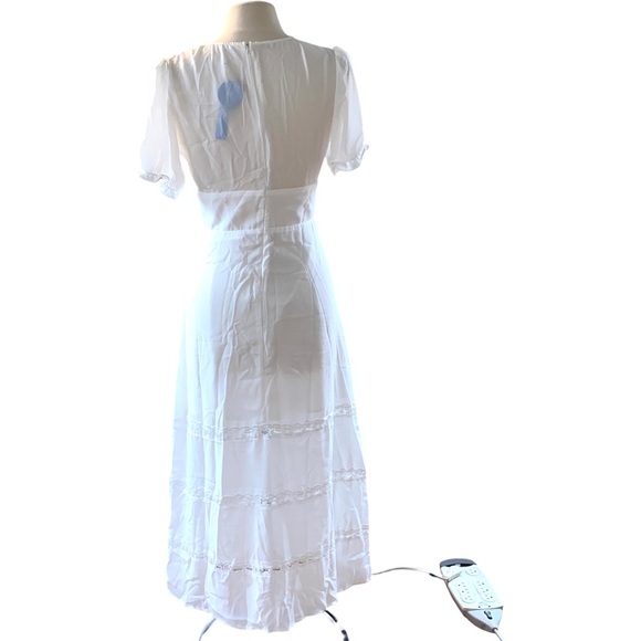 CUPSHE Puff Sleeve V-neck Maxi Dress SZ M NWT!!! - Picture 6 of 6